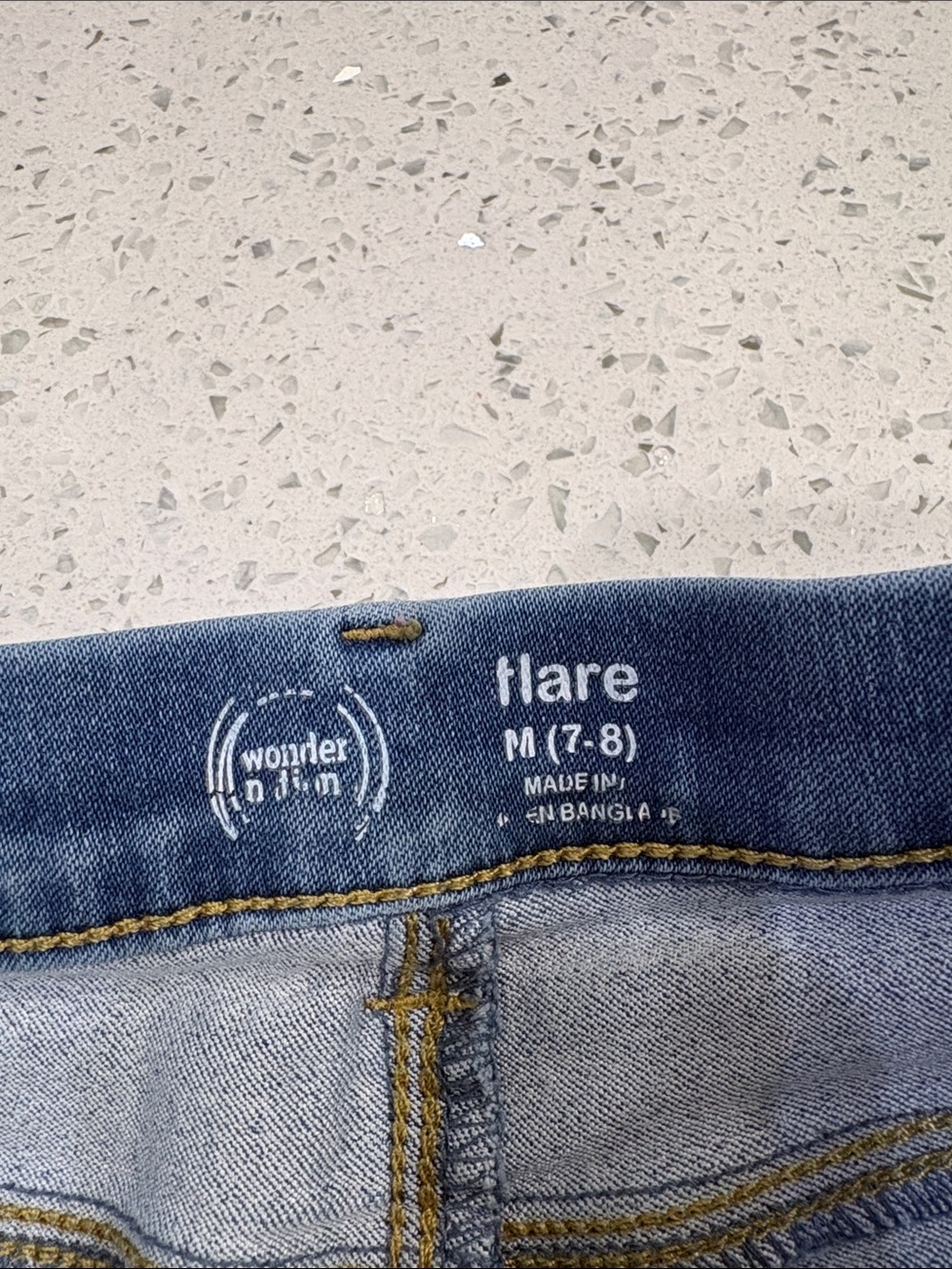 Cat & Jack & Wonder Nation pull up Light, Medium & Dark Blue jeans size 7/8 - Picture 10 of 13